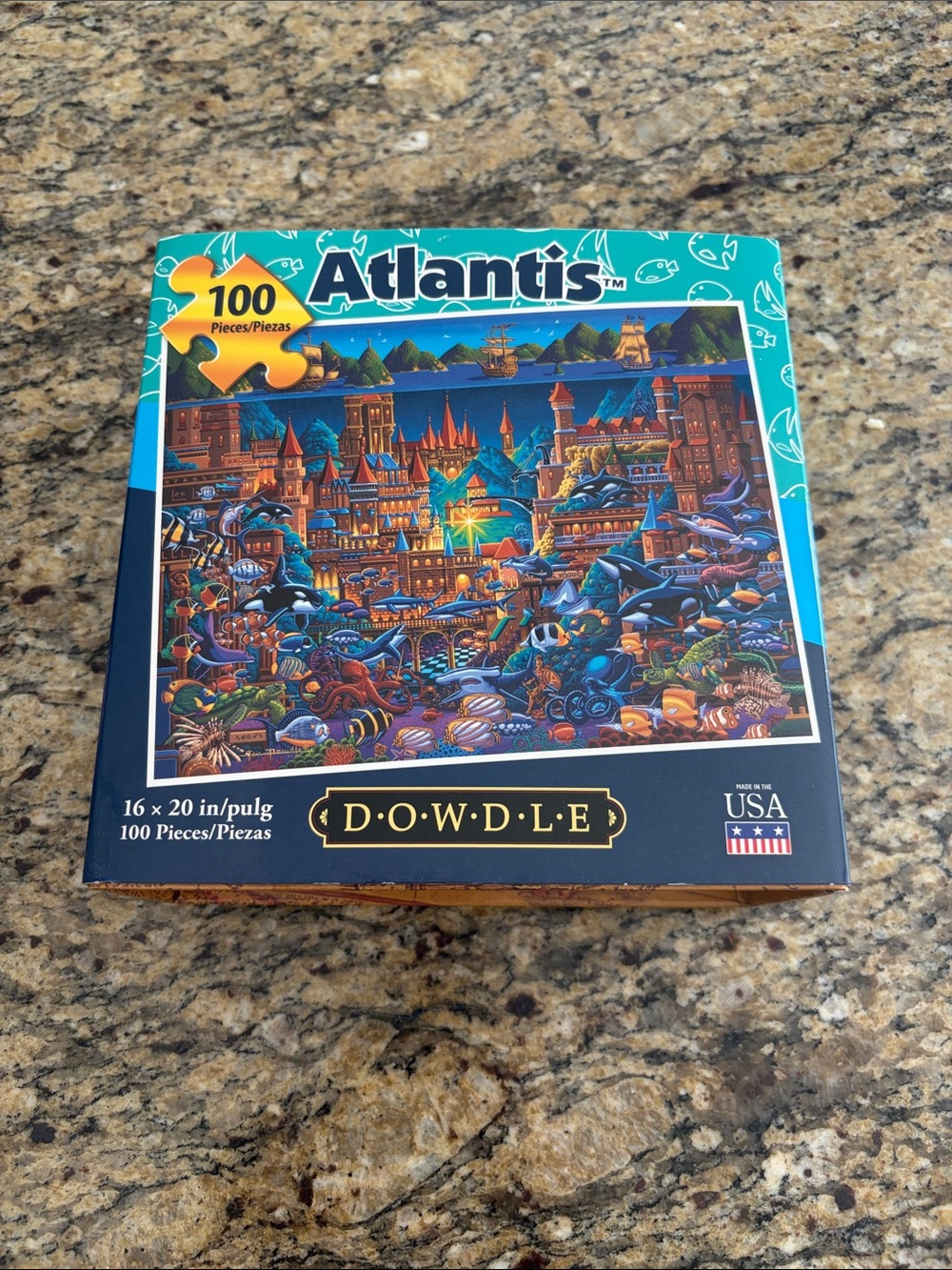 Atlantis Dowdle 100-Piece Puzzle - Colorful Ocean City Art